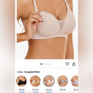 Bundle of 2 Nursing Bras Breastfeeding Seamless Pregnancy Maternity Wireless